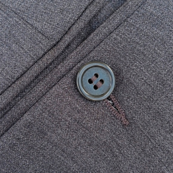 GIORGIO VALENTINI MEN'S GREY FRONT FLAT TROUSERS  W/TOLLEGNO 1900 LUXURY FABRIC - Picture 15 of 17